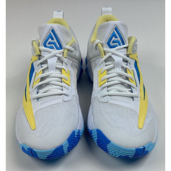 Nike Giannis Immortality 3 Mens White Blue Yellow Shoes Basketball DZ7533-101 - Picture 4 of 10